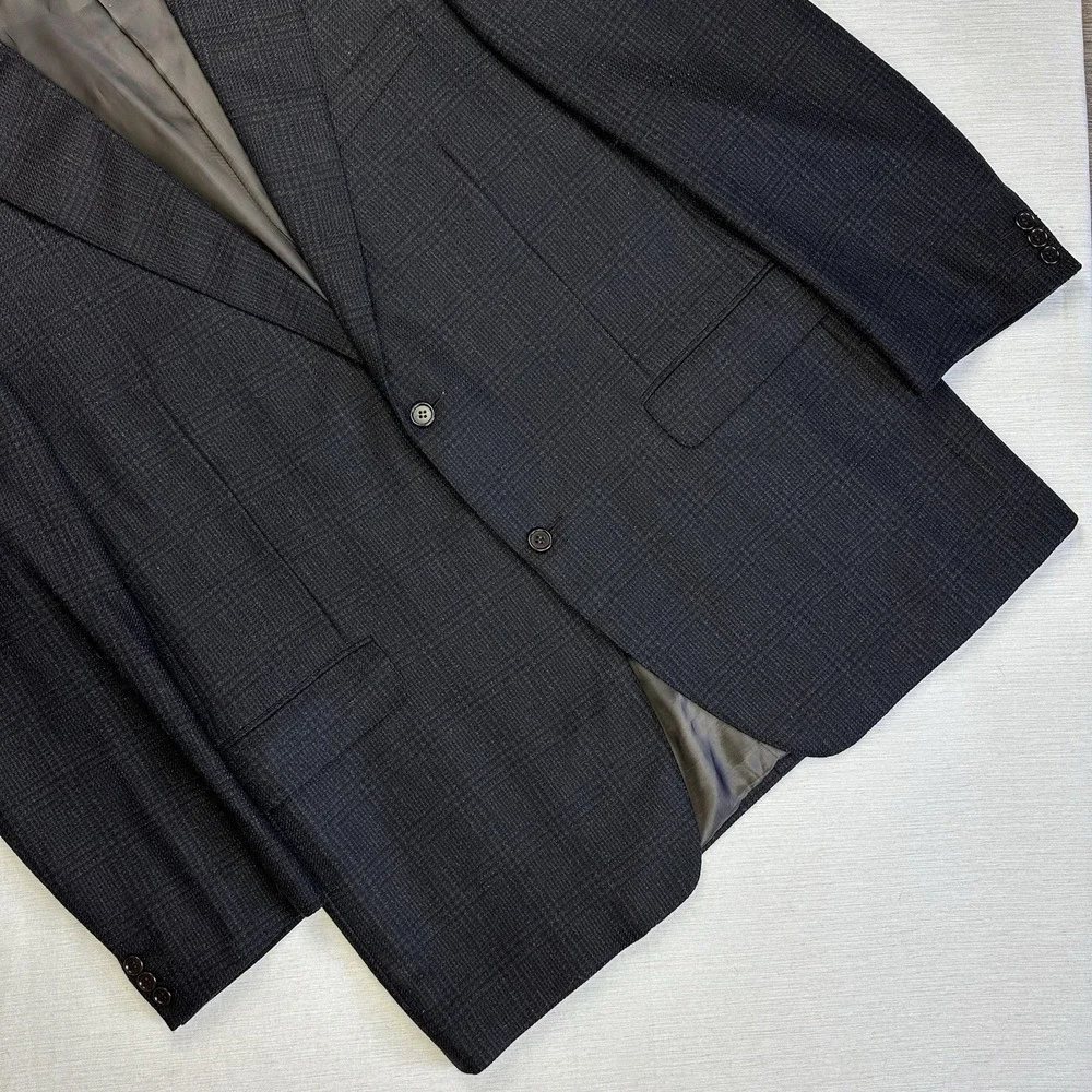 Canali Wool Cashmere Tweed Sport Coat 2 Button Men 46L US Brown Gray (56L IT)